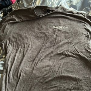 Grey, oversized Snap On t-shirt